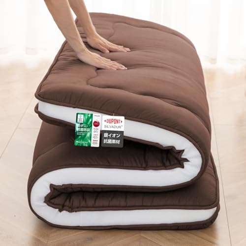 4" Foldable Japanese Shiki Futon Mattress, Grey, 39 x 80 for Camping