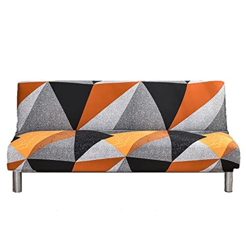 Premium Polyester Futon Cover for Full Size Armless Sofas, Machine Washable Velvet Peacock Blue - SFCT