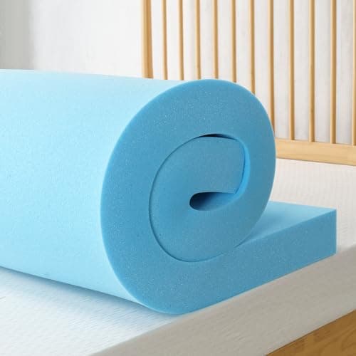 Zinus Cooling Gel Mattress Topper, Queen, BlueCertiPUR-US Certified