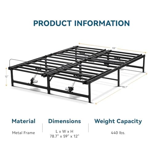 COMHOMA Adjustable Queen Bed Frame with Remote Control and Independent Incline