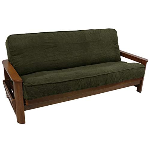 Indigo Full Size Blazing Needles Solid Microsuede Futon Cover