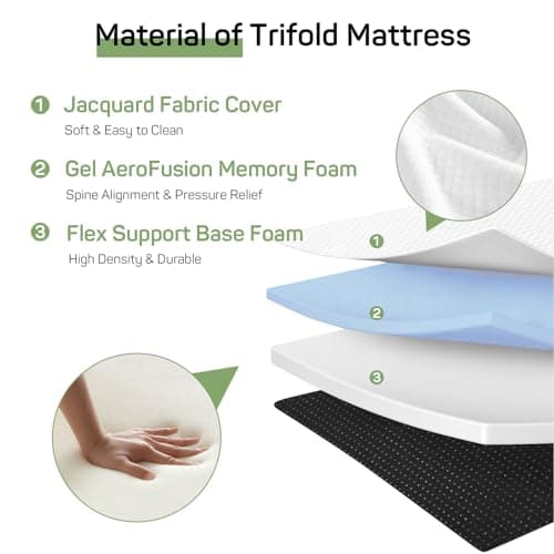 CertiPUR-US Certified 4 Inch Foldable Memory Foam Mattress Pad