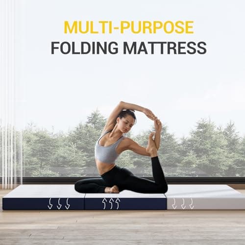 Avenco Queen Size Foldable Memory Foam Mattress, Portable & Durable for Camping & Travel