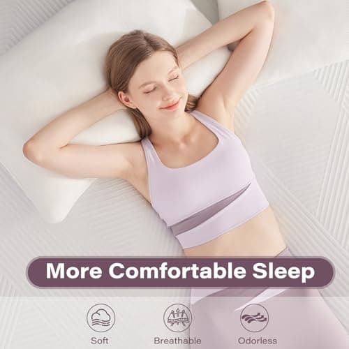 Twin Memory Foam Mattress Topper for Back Pain Relief