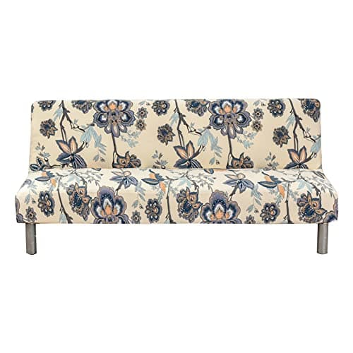 Armless Futon Couch Cover with Elastic Bottom