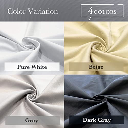 100% Cotton Japanese Twin Futon Cover, Pure White Zippered