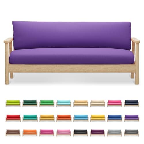 Machine Washable Zippered Armless Futon Cover, Purple