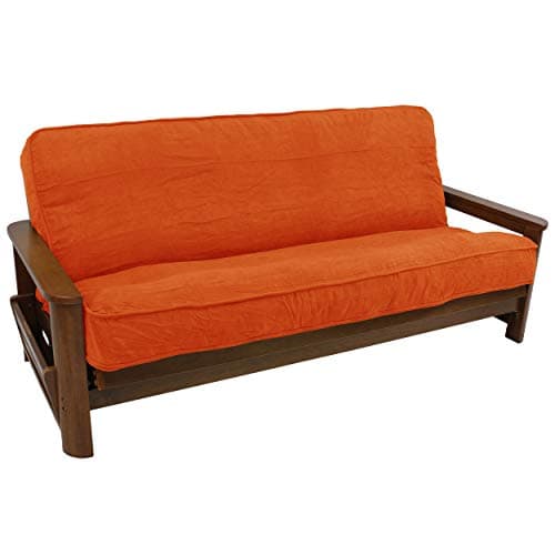 Indigo Full Size Blazing Needles Solid Microsuede Futon Cover