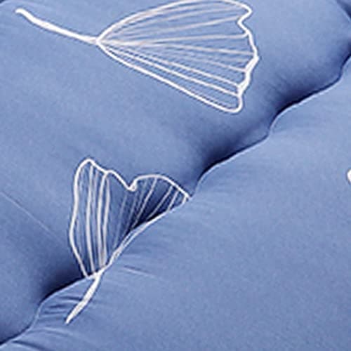 MAXYOYO Navy Floral Japanese Foldable Futon Mattress Twin Size