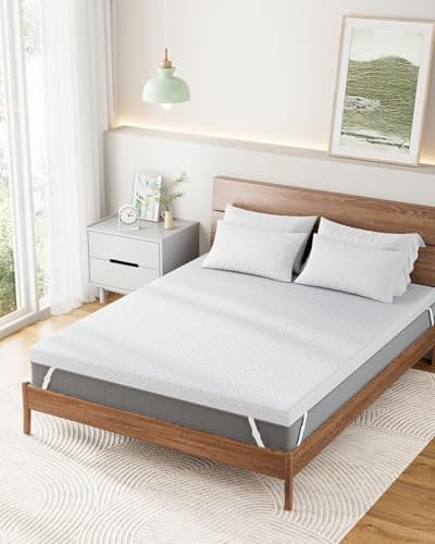 PERLECARE 2" Cooling Bamboo Memory Foam Mattress Topper for Back Pain