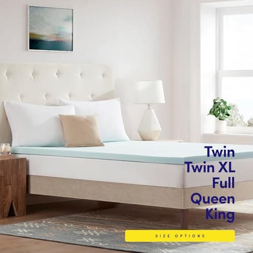 CertiPUR-US Certified 2 Inch Gel Memory Foam Twin Mattress Topper - Cool & Comfortable