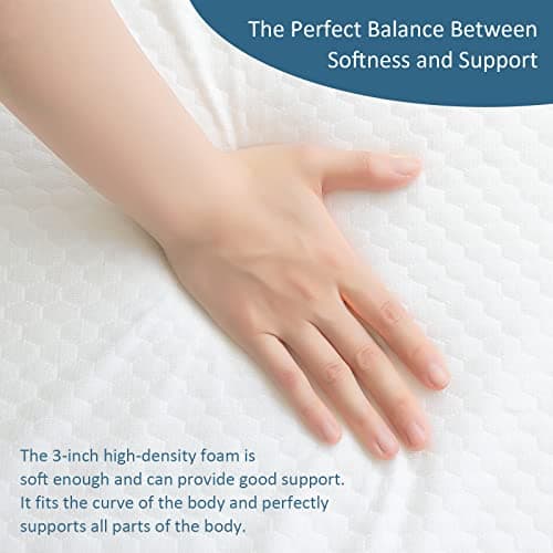 Memory Foam Tri-Fold Mattress Topper, Waterproof & Ultra Soft, Twin Size