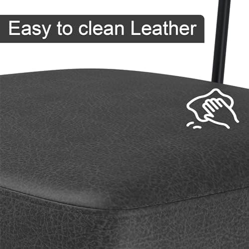 Swivel Counter Barstools, Set of 2, Black