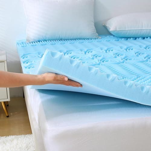 Cooling Gel Infused Memory Foam Mattress Topper - Queen Size, CertiPUR-US Certified