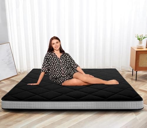 Black Full Size SUNYRISY Japanese Foldable Futon Mattress