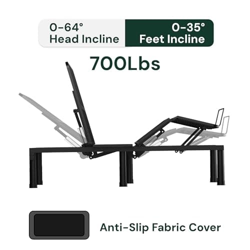 SunsGrove Twin XL Adjustable Bed Frame with Wireless Remote and Memory Pre-Sets