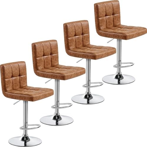 Yaheetech Modern Counter Height Bar Stools Set of 2, Light Gray