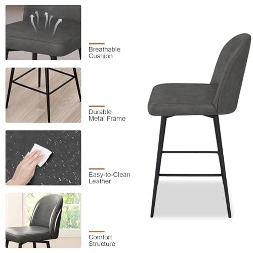 3-Piece Set of Counter Height Swivel Bar Stools