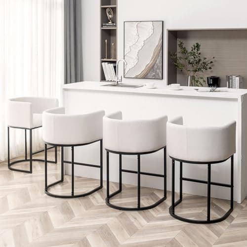 Modern Black Counter HeightBar Stool Set of 2