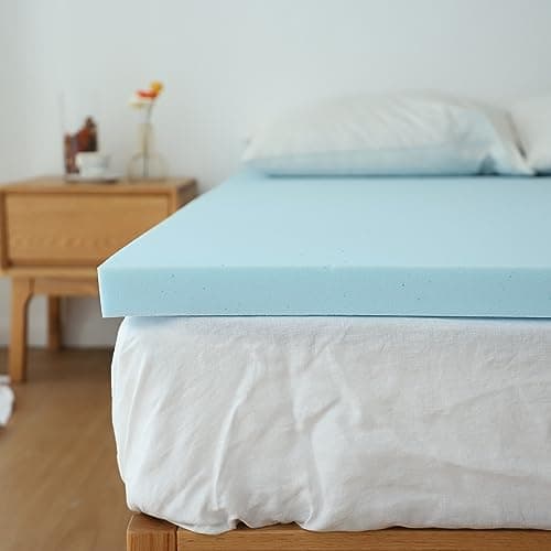 Simple&Opulence 2 Inch Cooling Gel Mattress Topper, Ventilated for Back Pain Relief - Queen Size
