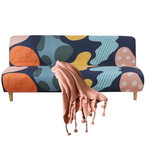 Armless Futon Couch Cover with Elastic Bottom