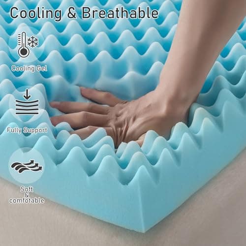 2 Inch Memory Foam Mattress Topper for Queen Size Bed, Breathable Cover for Back Pain Relief - CertiPUR-US Certified