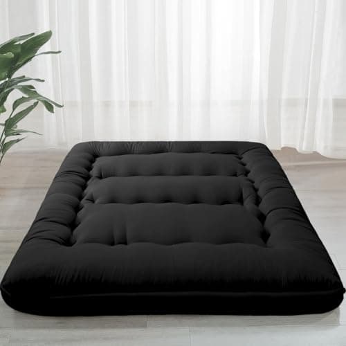 MAXYOYO Black Foldable Tatami Mattress for Adults, Twin Size, Thick Japanese Style