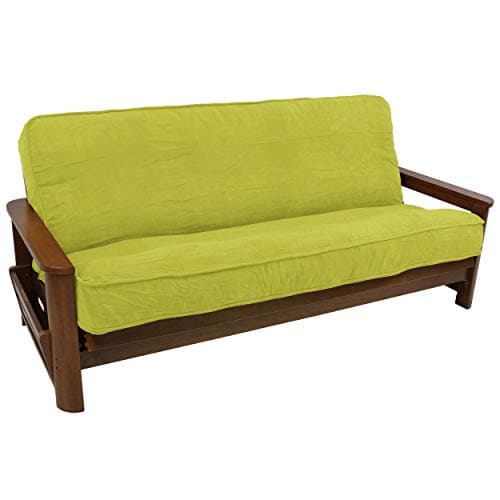 Indigo Full Size Blazing Needles Solid Microsuede Futon Cover