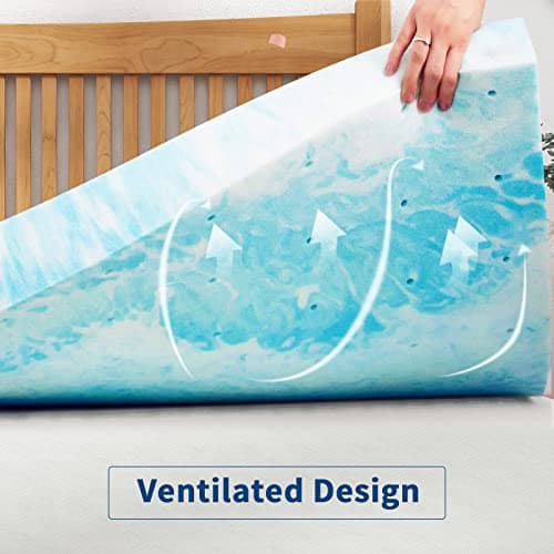 CertiPUR-US Certified 2 Inch Gel Memory Foam Mattress Topper Twin