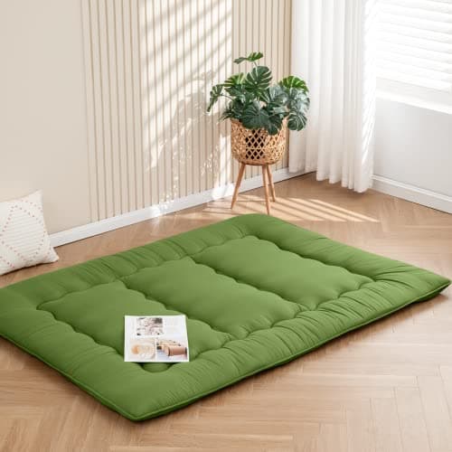 Army Green Queen Japanese Memory Foam Foldable Sleeping Mattress