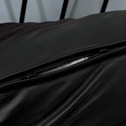 OctoRose 3 Full Size Waterproof Faux Leather Black Pet Friendly Futon Mattress Cover
