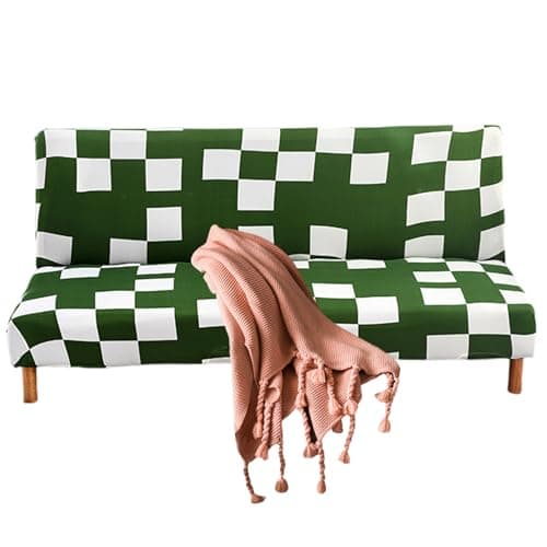 Armless Futon Couch Cover with Elastic Bottom