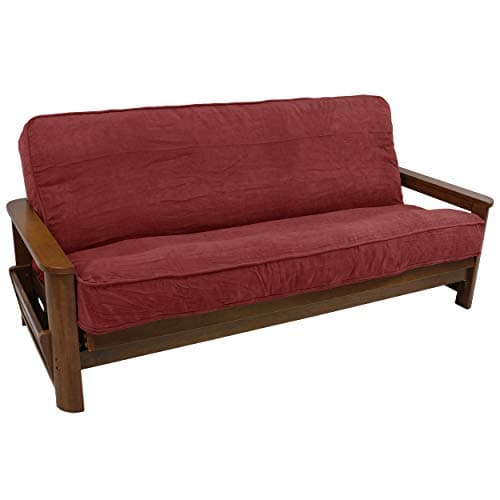 Indigo Full Size Blazing Needles Solid Microsuede Futon Cover