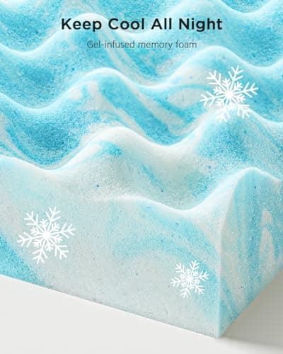 2-Inch Queen Egg Crate Memory Foam Mattress Topper for Pressure Relief & Cooling