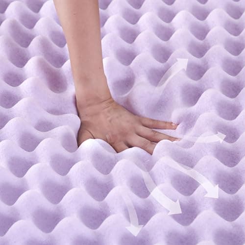Twin Memory Foam Mattress Topper - Lavender Infused - Cooling - Pressure Relief - 2 Inch