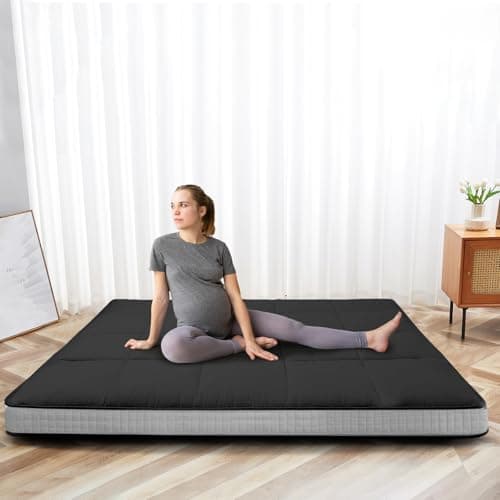 Black Full Size SUNYRISY Japanese Foldable Futon Mattress