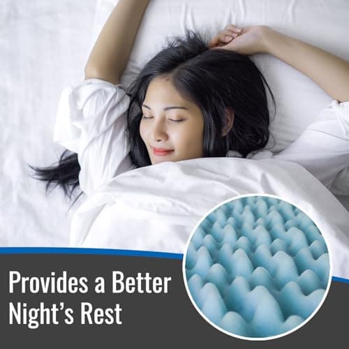 DMI Hospital Size Egg Crate Foam Mattress Topper, Blue