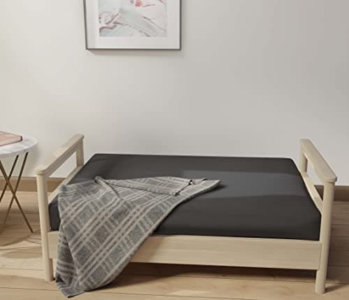 LANE LINEN Full Size Dark Grey 100% Cotton Futon Slipcover