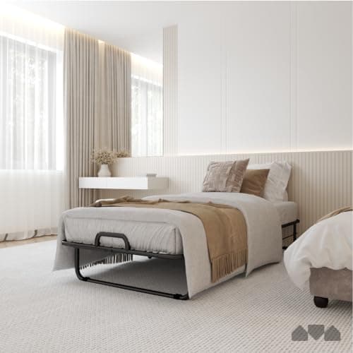 Milliard Deluxe Diplomat Twin Foldable Bed with Memory Foam Mattress