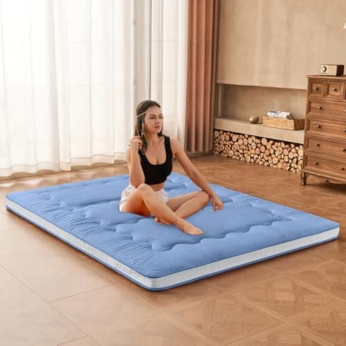Extra Thick Japanese Foldable Futon Mattress for Guests and Travel