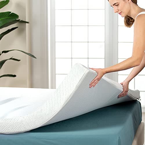 Zinus Cooling Gel Mattress Topper, Queen, BlueCertiPUR-US Certified