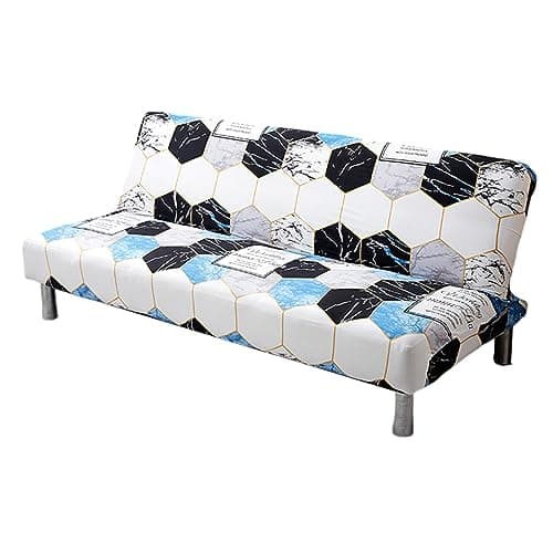 Armless Futon Couch Cover with Elastic Bottom