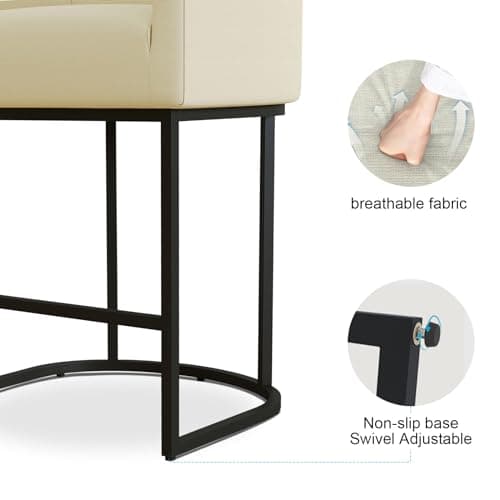 1. Modern 26 Counter Height Bar Stool with Backrest and Soft Cushion