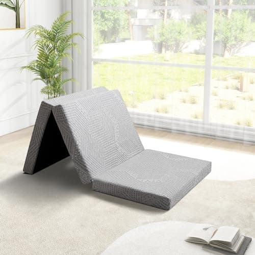 Portable Memory Foam Tri-fold Mattress for Campers and Travelers