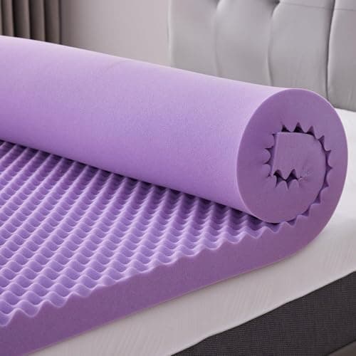 2 Inch Egg Crate Memory Foam Mattress Topper for College Dorm Twin XL Bed, CertiPUR-US Certified, 39x80 Inches