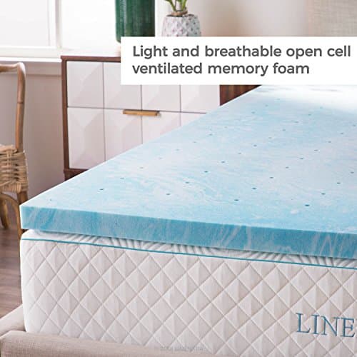 Linenspa 2" Gel Swirl Memory Foam Mattress Topper – CertiPUR Certified Queen Size