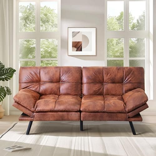 MUUEGM Futon Couch with Memory Foam Backrest - Perfect for Studios, Apartments, Dormitories, Offices, and Game Rooms.