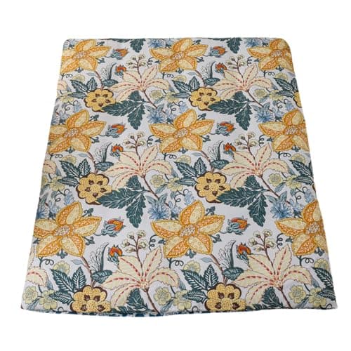 Lake Blue Flower Futon Cover for Twin Mattress, Zipper Closure, Super Soft & Machine Washable