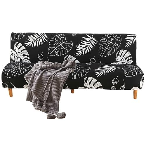 Armless Futon Couch Cover with Elastic Bottom