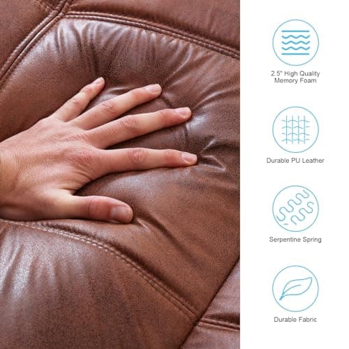 Convertible Futon Sofa Bed with Memory Foam and Adjustable Backrest